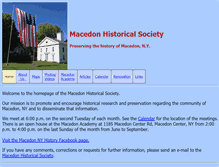 Tablet Screenshot of macedonhistoricalsociety.org
